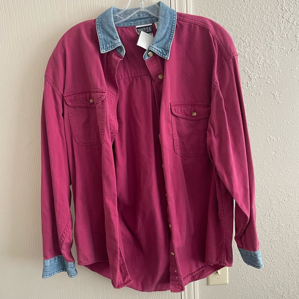 Vintage 90s pink long sleeve button up County